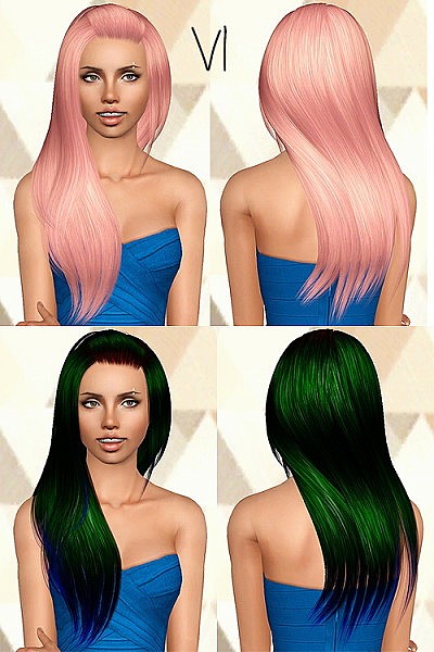 Alesso`s Kim hairstyle retextured by Chantel for Sims 3