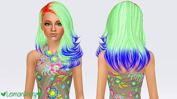 Skysims 221 hairstyle retextured by Lemonkixxy for Sims 3