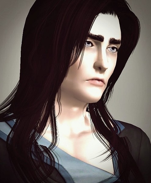 Soloriya Pegg`s hairstyle converted for men by Salverin for Sims 3