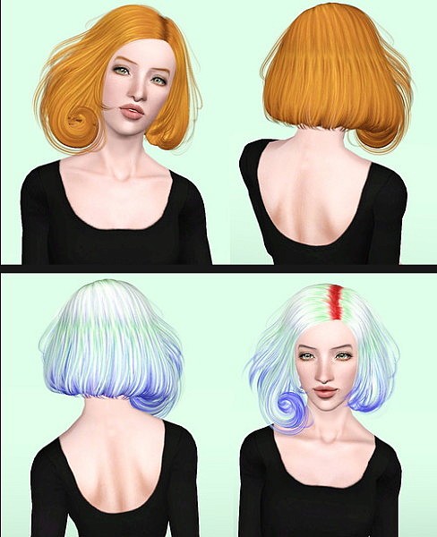 Sintiklia`s Scarlet hairstyle retextured by Porcelain for Sims 3