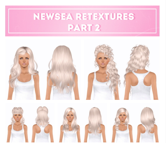 Newsea`s hairstyles part 2 retextured by Plumblobs for Sims 3