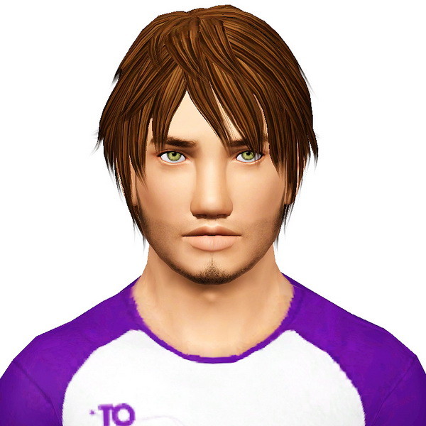 Kisei Nero hairstyle retextured by Pocket for Sims 3