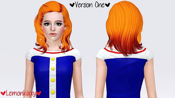 Newsea`s Uproar hairstyle retextured by Lemonkixxy for Sims 3