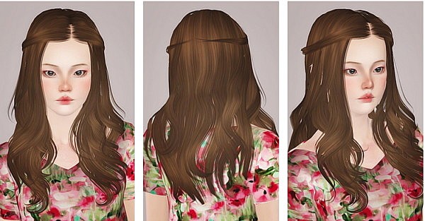 Skysims 050 hairstyle retextured by Liahx for Sims 3