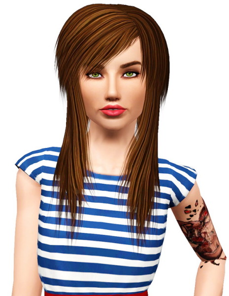 Elexis Scene Queen hairstyle retextuyred by Pocket for Sims 3