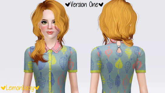 Newsea`s Vice City hairstyle retextured by Lemonkixxy for Sims 3