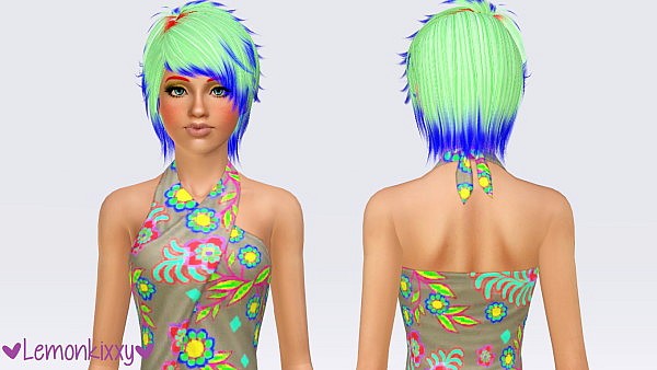 Skysims 020 hairstyle retextured by Lemonkixxy for Sims 3