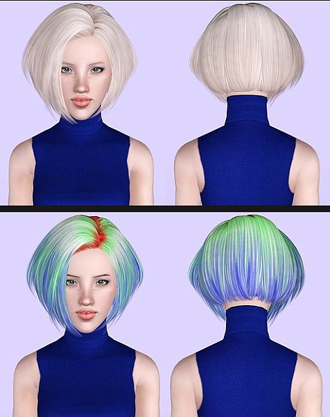 Skysims 218 hairstyle retextured by Porcelain for Sims 3