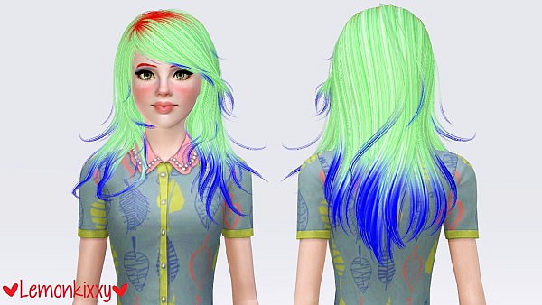 NewSea`s Flying Dance hairstyle retextured by Lemonkixxy for Sims 3