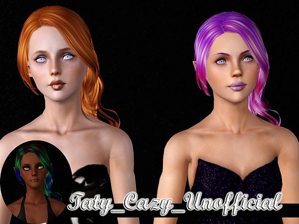 Cazy`s Unofficial hairstyle retextured by Taty for Sims 3