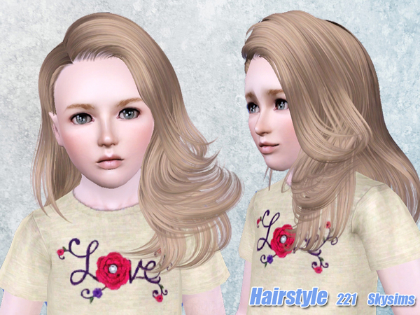 Windy hairstyle 221 by Skysims for Sims 3
