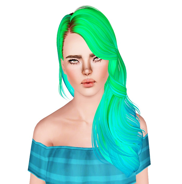 the sims 3 cc sweetly swept back hair retextur