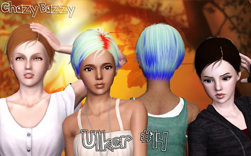 Ulker 14 hairstyle retextured by Chazy Bazzy for Sims 3