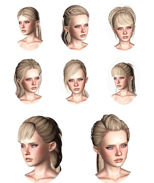Skysims hairstyles part 2 by Wickedsims for Sims 3