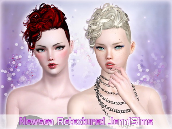 Newsea`s Black Bullet hairstyle retextured by Jenni Sims for Sims 3