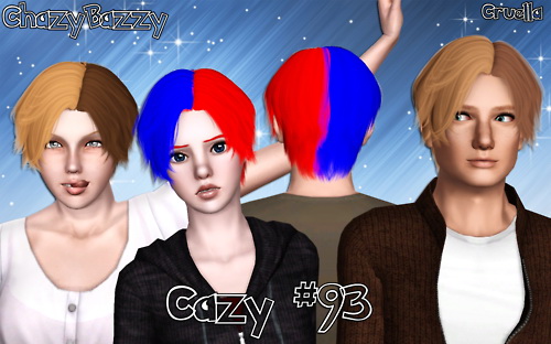 Cazy`s Cruella hairstyle retextured bty Chazy Bazzy for Sims 3