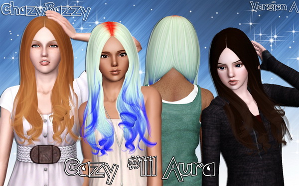 Cazy`s Aura hairstyle retextured by Chazy Bazzy for Sims 3