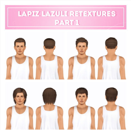 Lapiz Lazuli part 1 hairstyles retextured by Plumblob for Sims 3