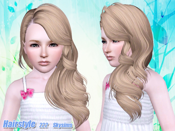 In a side Hairstyle 222 by Skysims for Sims 3