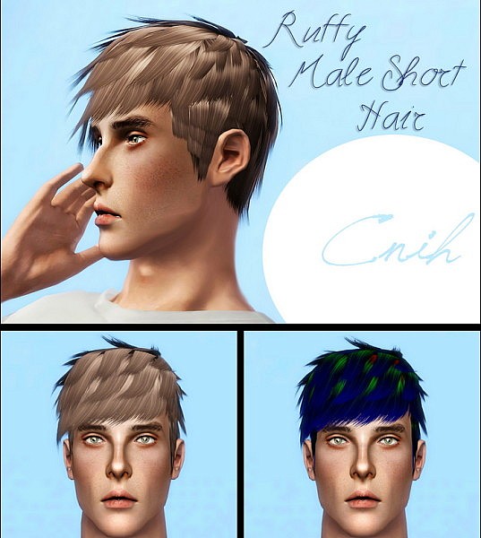 Ruffy Hairstyle retextured by Cnih for Sims 3
