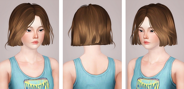 Newsea`s Bella hairstyle retextured by Liahx for Sims 3