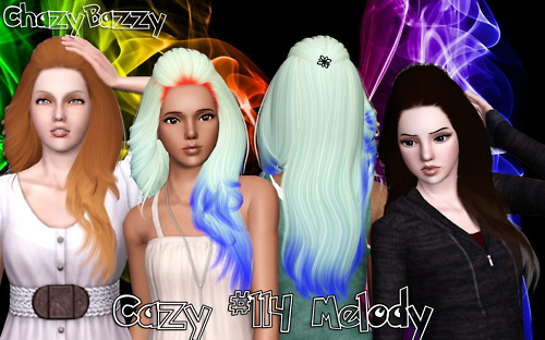 Cazy`s 114 Melody hairstyle retextured by Chazy Bazzy for Sims 3