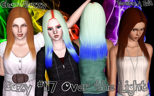 Cazy `s 117 Over the Light hairstyle retextured by Chazy Bazzy for Sims 3
