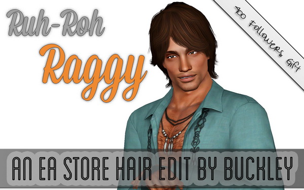 Ruh Roh Raggy hairstyle retextured by Buckley for Sims 3