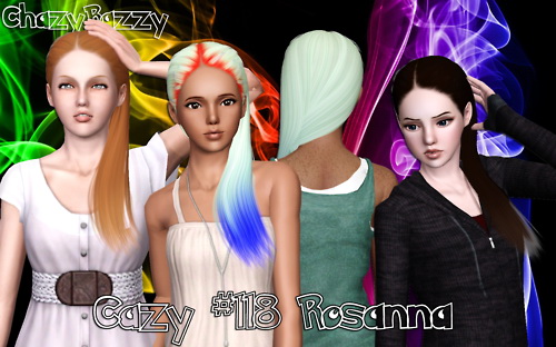Cazy`s 118 Rosanna hairstyle retextured by Chazy Bazzy for Sims 3