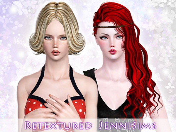 Butterflysims and Alesso Hairstyle retextured by JenniSims for Sims 3