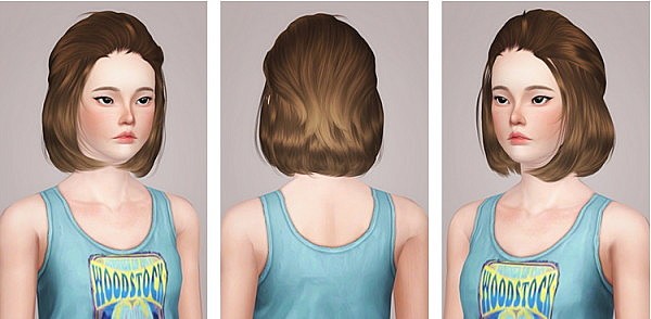 Newsea`s J200 Courage hairstyle retextured by Liahx for Sims 3
