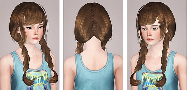 Skysims 225 hairstyle retextured by Liahx for Sims 3