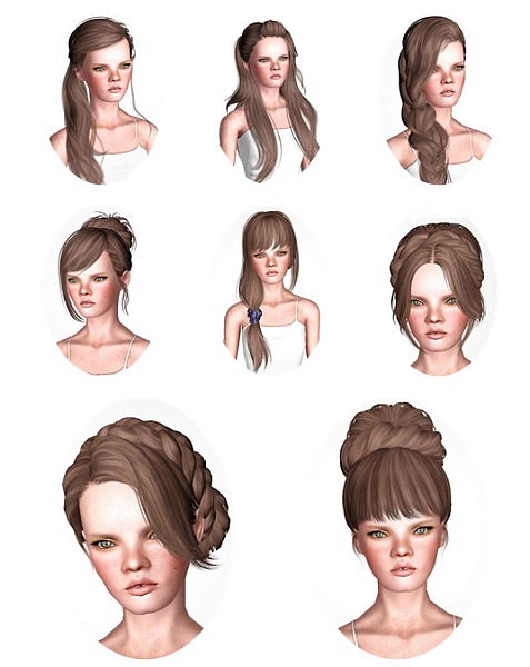 Skysims hairstyles part 1 by Wickedsims for Sims 3