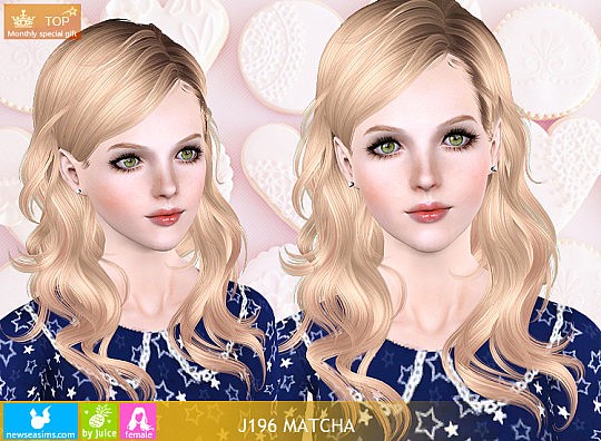 J196 Matcha hairstyle by NewSea - Sims 3 Hairs