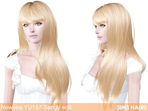 Newsea YU 157 Sandy hairstyle retexture by Sims Hairs for Sims 3