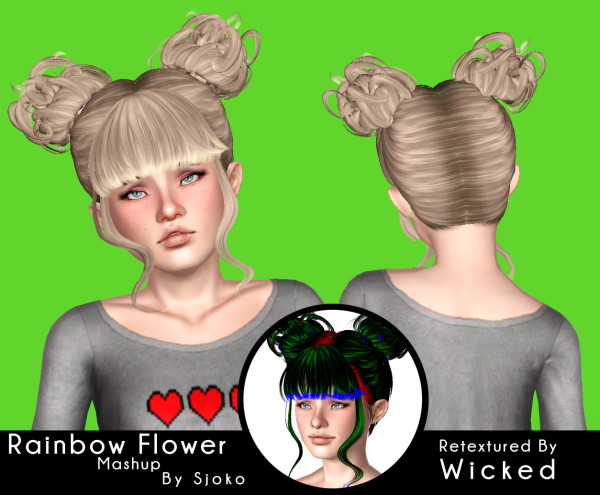 Rainbow Flower Mashup by Magically for Sims 3