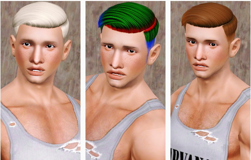 Nightcrawler hairstyle 07 retextured by Beaverhusen for Sims 3