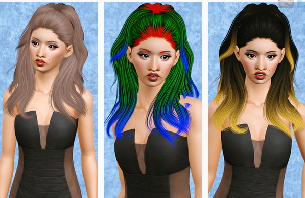 Alesso’s Candle hairstyle retextured by Beaverhausen for Sims 3