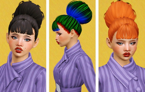 Nightcrawler and Newsea Mashup hairstyle retextured by Beaverhausen for Sims 3