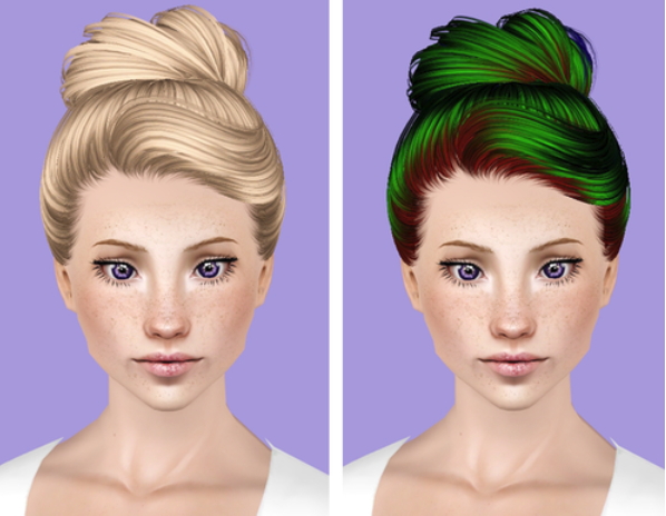 Skysims 144 hairstyles retextured by Plumb Bombs for Sims 3