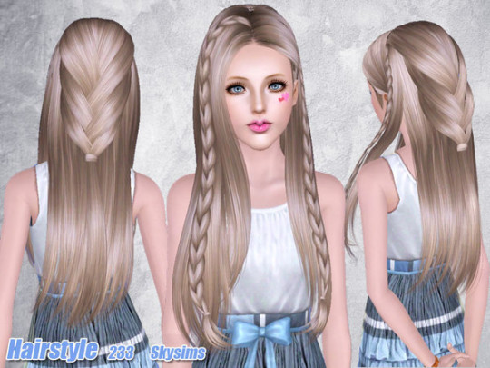 sims 4 long braided hair female
