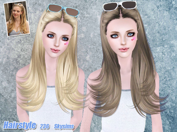 Glasses hairstyles 236 by Skysims for Sims 3