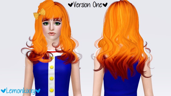 Mai Pham Franken N1 hairstyle retextured by Lemonkixxy for Sims 3
