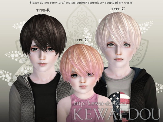 Riccio Hairstyle By Kewai Dou Sims Hairs