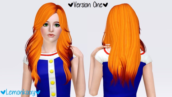 Skysims 229 hairstyle retextured by Lemonkixxy for Sims 3