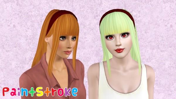 Zauma`s Yumiko hairstyle retextured by Paint Stroke for Sims 3