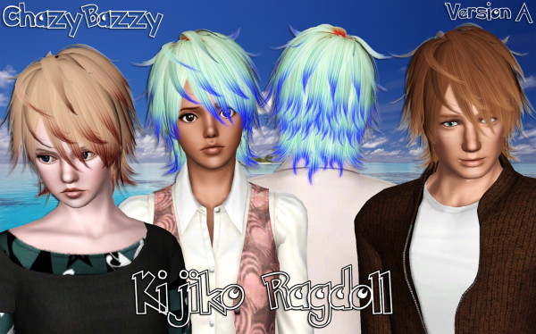 Kijiko Ragdoll hairstyle retextured by Chazy Bazzy for Sims 3