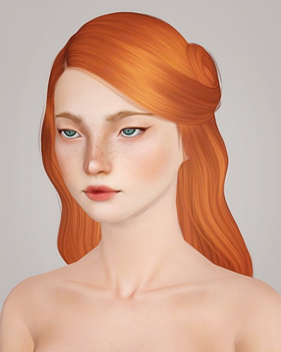 Cazy`s Leah hairstyle retextured by Liahx for Sims 3