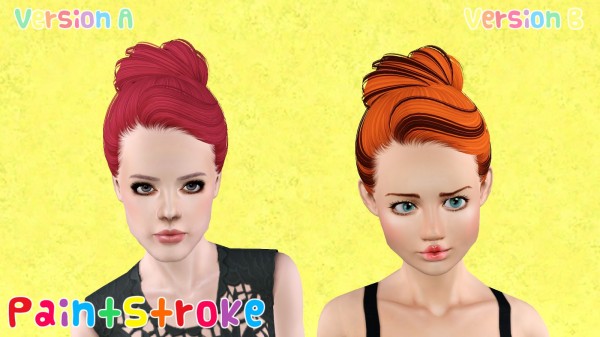 Skysims 144 hairstyles retextured by Paint Stroke for Sims 3