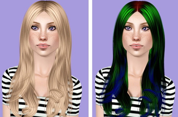 Cazy 111 Aura hairstyle retextured by Plumb Bombs for Sims 3